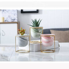 Nordic Creative Succulent Flower Pot Marble Pattern