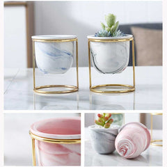Nordic Creative Succulent Flower Pot Marble Pattern