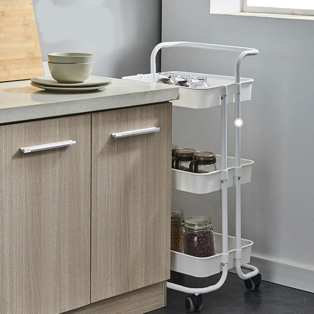 3-Tier Rolling Kitchen Storage Trolley