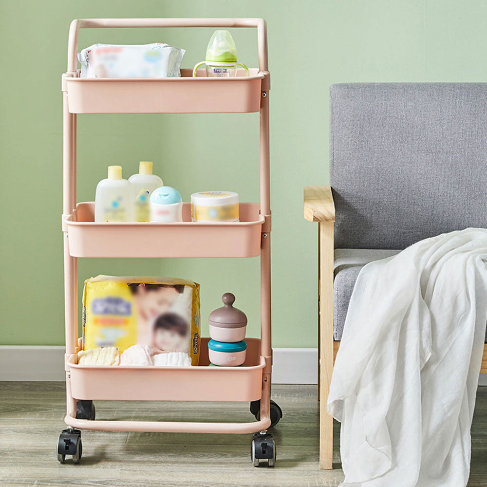 3-Tier Rolling Kitchen Storage Trolley