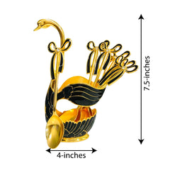 Luxury Swan Spoon Set Big Size Black