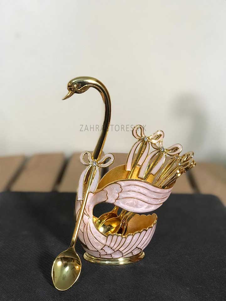 Luxury Swan Tea Spoons Set
