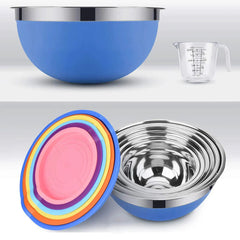 5 Pc Stainless Steel Colourful Salad bowl