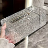 Acrylic Tissue Box with Remote Holder
