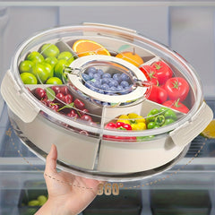 Divided Snack Box with Lid-Round