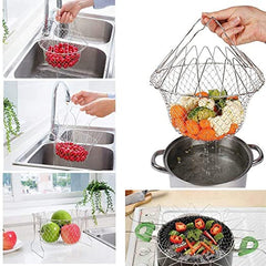 Chef Basket Solid Steel 12 in 1 Net Basket