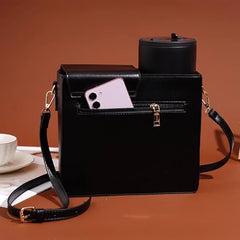 Crossbody Water Cup Storage Bag-Black