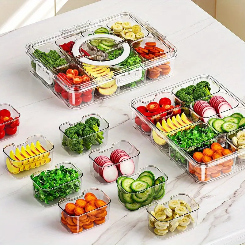 Transparent 8 Grid Snack Box