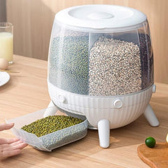Rotating Grain Storage Container