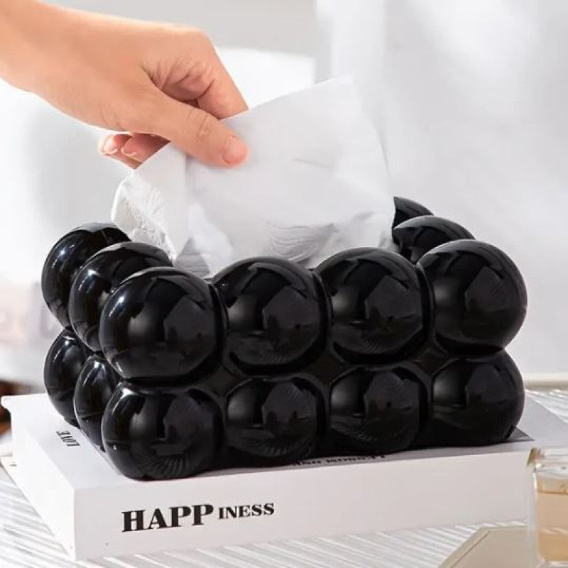 Bubble Shape Tissue Box-Black