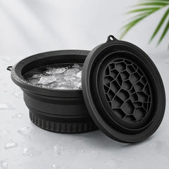 2-in-1 Collapsible Silicone Facial Ice Bath Backet
