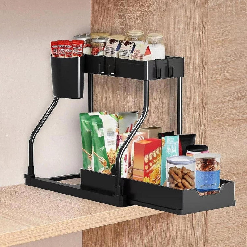 2 Tier Multipurpose Rack-Black