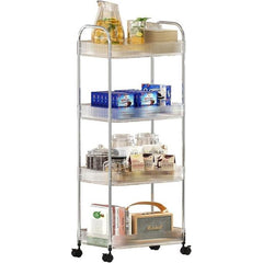 4 Tier Transparent Acrylic Rolling Trolley