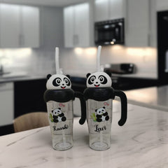 Panda Design Water Bottle-White