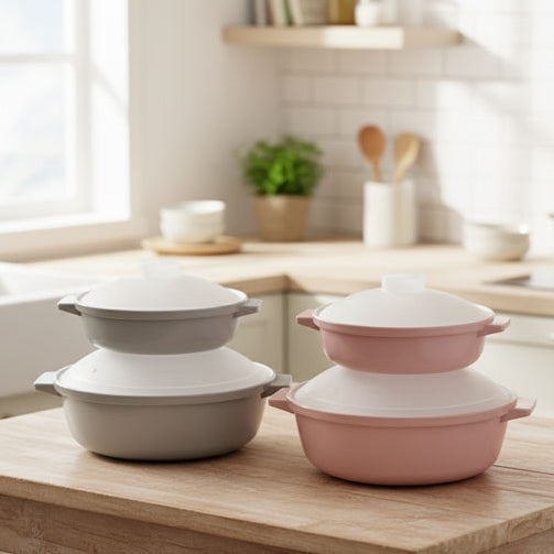 2-Piece Microwave-Safe Serving Bowl Set