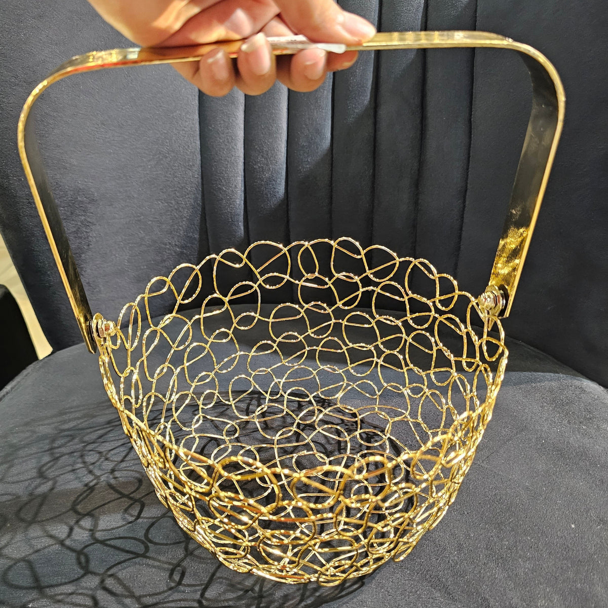 Golden Fruit Serving Basket (Medium)