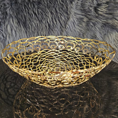 Golden Fruit Serving Bowl  (Large)