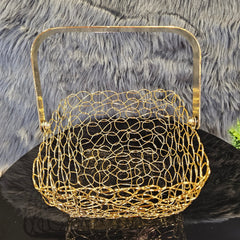 Golden Fruit Serving Basket (Large)