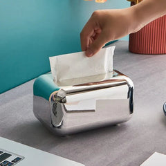 Luxury Silver Tissue Box Holder