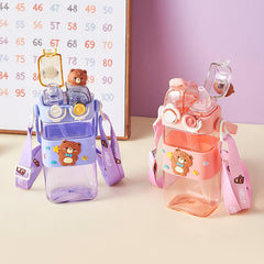 Adorable Cartoon Kids' Water Bottle-Pink