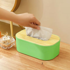 Premium Tissue Box Holder-Green