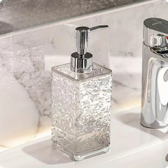 Luxury Transparent Hand Sanitizer Bottle Square-White