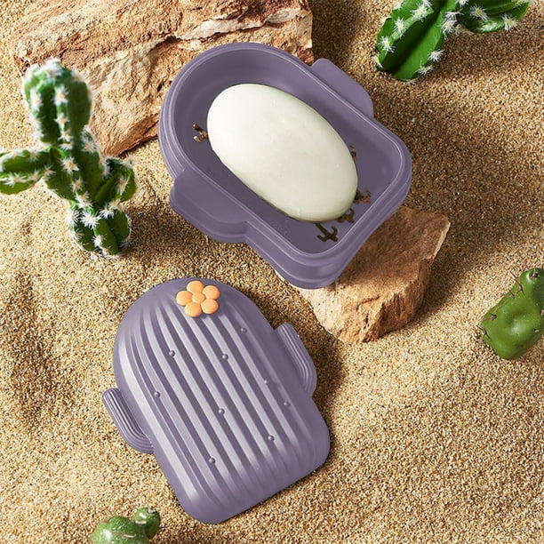 Cactus Shaped Soap Dish-Purple