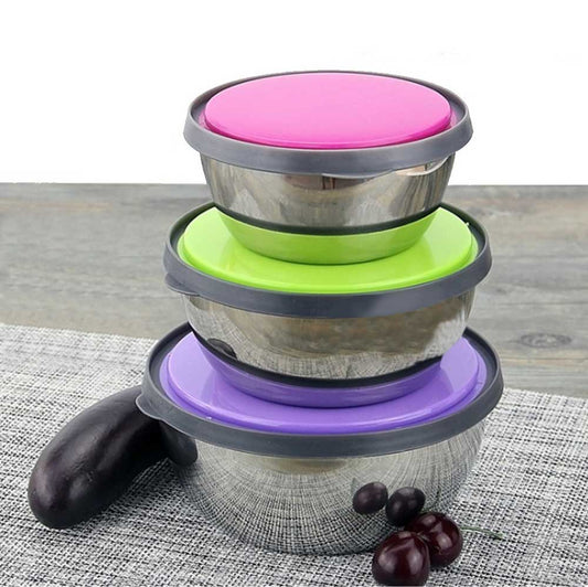 3 Pcs Stainless Steel Bowl Set