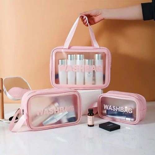 3 Pc Wash Bag Set-Pink