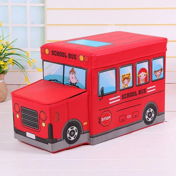 School Bus Design Storage Box-Red