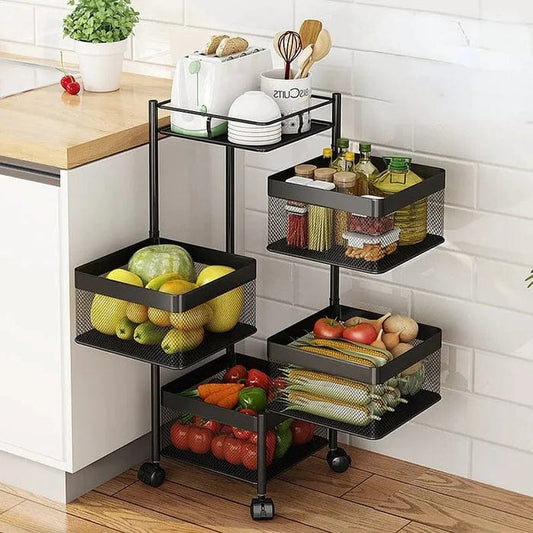 Premium 4 Layer Trolly Rotatable - Square