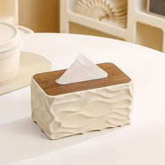 Modern Textured Napkin Holder-Offwhite