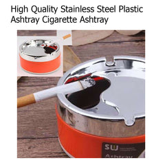 Stainless Steel AshTray with Plastic Cover-L