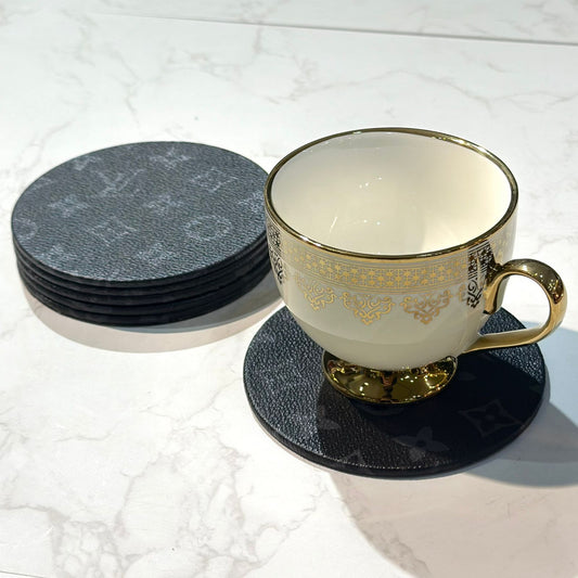 6 Pcs Leather Tea Coaster-ASN7