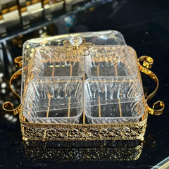 Golden Dry Fruit Tray