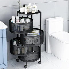 4 Tiers Rotatable Storage Trolley - Round