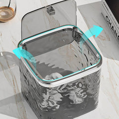 Acrylic Clear Storage Bin-Grey
