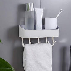 Wall Mounted Shower Shelf Wall Mountable (White)