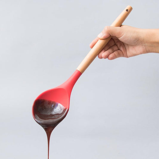 Wooden Handle Silicone Spoon
