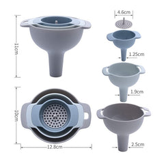 4 Pc Kitchen Funnel Set