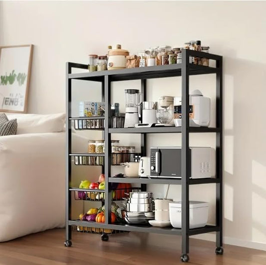 Minor Damage Premium Multifunctional Storage Rack - With Wheels