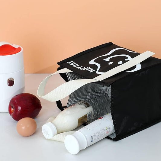 Insulated Food Storage Bag with Zip-Black