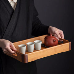 Rectangle 3 Pc Wooden Tray Set