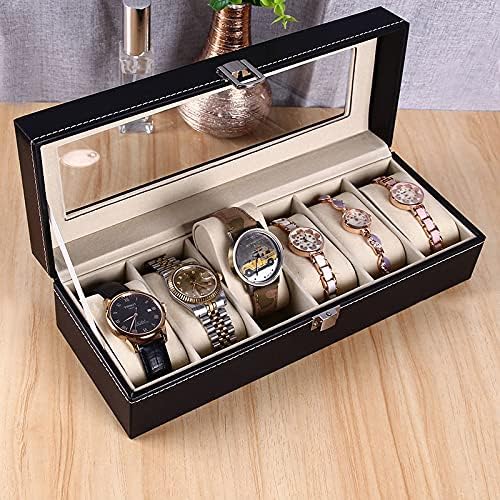 6 Slot Leather Watch Box