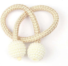 2 Pcs Curtain Holders Punch-Free Thick Rope