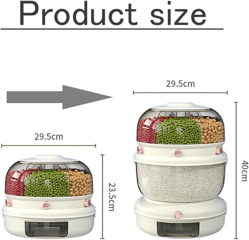 Double Layer 360° Rotating Food Dispenser