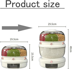 Double Layer 360° Rotating Food Dispenser