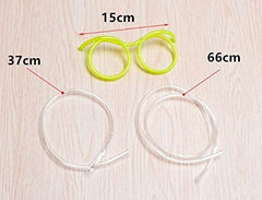 Multi Color Novelty Soft Plastic Straw Glasses
