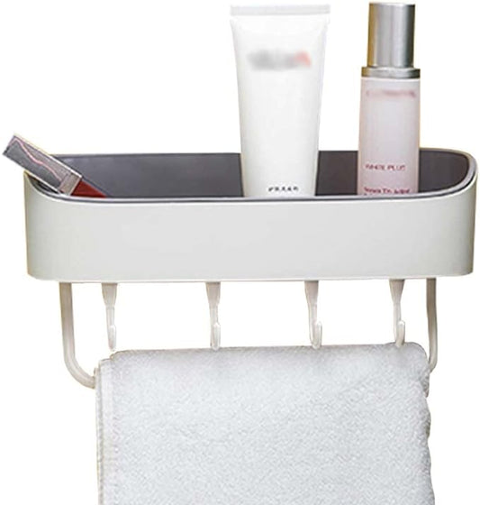 Wall Mounted Shower Shelf Wall Mountable (White)