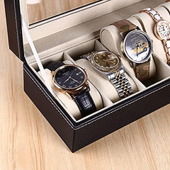 6 Slot Leather Watch Box